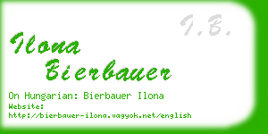 ilona bierbauer business card